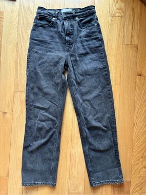 Everlane Way High Jeans faded black size 25